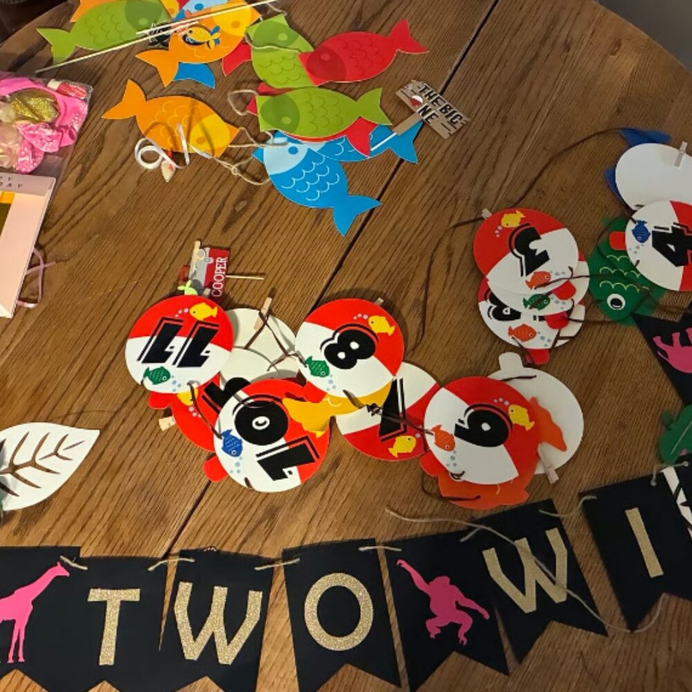 Birthday banners, letters & misc celebration items, a lot of new items